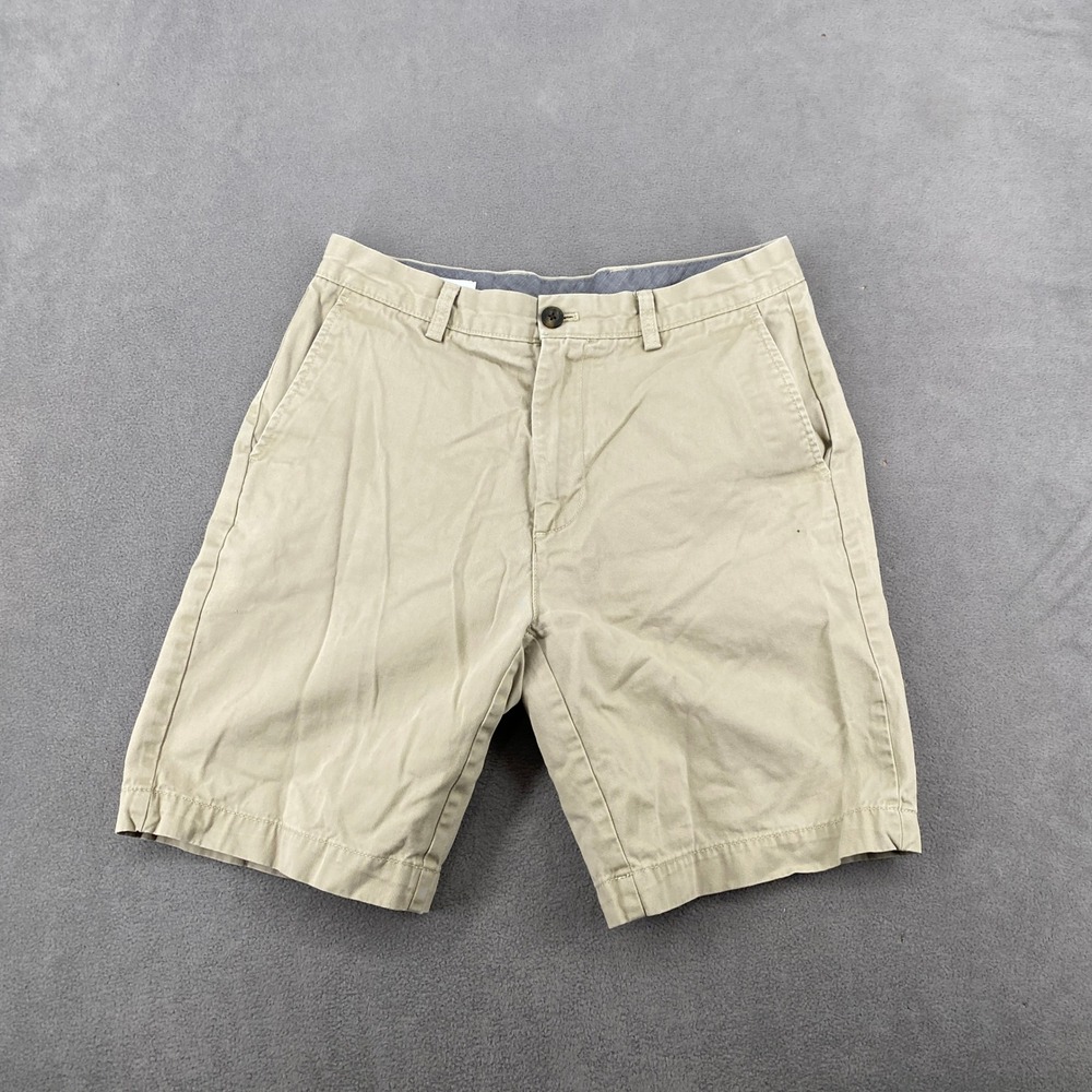 Amazon Essentials Mens Woven Chino Shorts Khaki Tan Size 30 Flat Front Cotton
